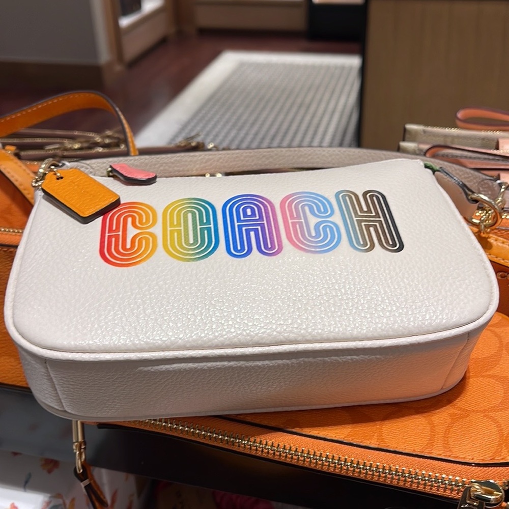 Coach Nolita 19 With Rainbow Coach 
Gold/Chalk Multi - Picture 12 of 16